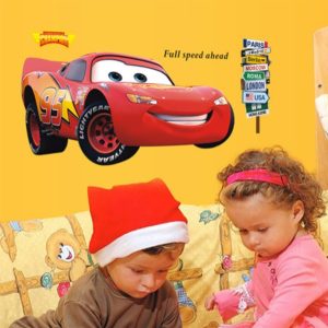 XXL velika otroška stenska nalepka cars strela mcqueen
