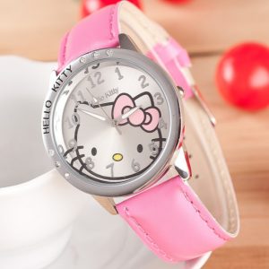 Dekliška ročna ura Hello Kitty roza