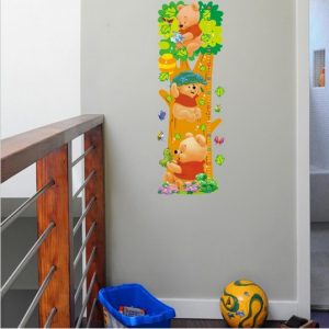 Stenska nalepka Medvedek Pu otroški višinomer